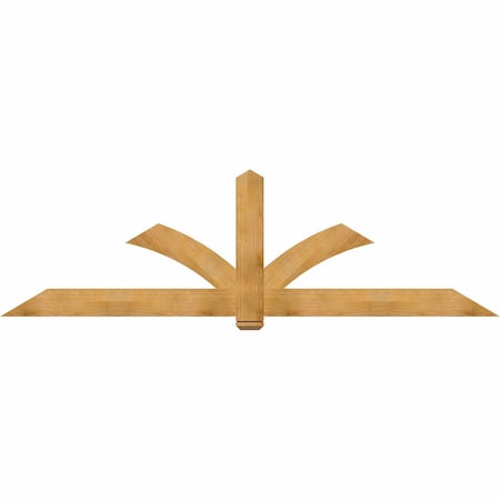 Ekena Millwork Redmond Rough Sawn Timber Gable Bracket, Western Red Cedar, 108"W x 31 1/2"H x 2"D x 6"F, 7/12 Pitch GBW108X31X0206RED00RWR